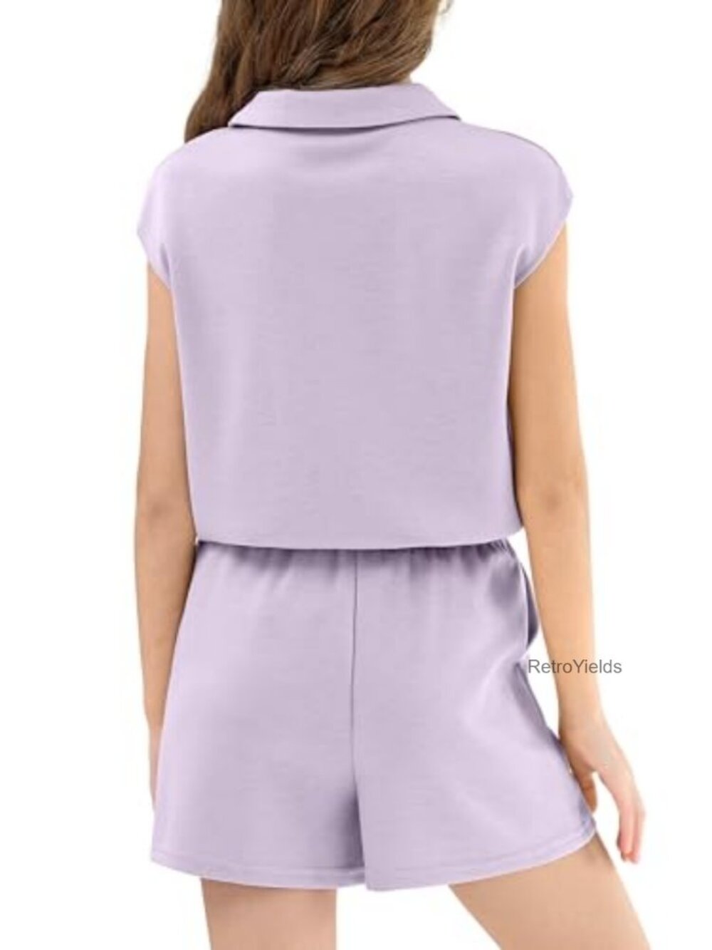 Kids Two Piece Set Cap Sleeve Tshirt and Shorts with Pockets - Picture 4 of 7